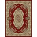 Sleep Ez 7 ft. 10 in. x 9 ft. 10 in. Home Town Lyon Claret-Ivory Area Rug - Ivory SL3626509